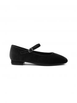 Bailarinas Flexibles en Terciopelo Negro