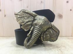 Cinturon Con Hebillas De Cabeza De Animales